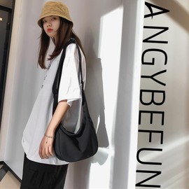 Bolso Cruzado Media Luna Nylon Impermeable Bandolera Ligera Cremallera Hobo Tote Fanny Pack Viaje Escuela Deporte Trabajo