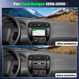 Wireless Carplay Radio for Ford Ranger 1998-2006 Stereo, 7'' Touch Screen for Ranger Head Unit with Bluetooth, Wireless Android Auto, GPS, WiFi, HiFi, FM, SWC, Mic, Backup Cam