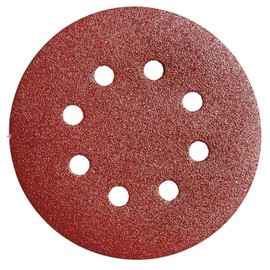 Replacement Velcro Sanding Disc Diameter 125 mm with Holes Grit 240 (Pack of 10)