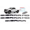 Auto 3PCS OVERLAY Matte Black SIERRA HD Emblems Fit 2024+