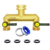 HQMPC 2 Way Hose Splitter Heavy Duty Water Splitter Outdoor