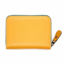 Wayan Genuine Leather Mexico Card Wallet, Yellow, yellow