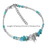 LUXCASTLE Boho Starfish Anklet Conch Shell Turquoise Foot Chain Beach