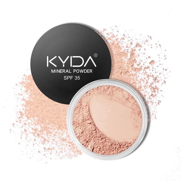 KYDA Mineral Powder Foundation, SPF 35, Natural Glow Finish Loose