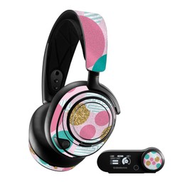 MightySkins Glossy Glitter Skin Compatible with SteelSeries Arctis Nova Pro - Golden Bubbles | Protective, Durable High-Gloss Glitter Finish | Easy to Apply and Change Styles | Made in The USA