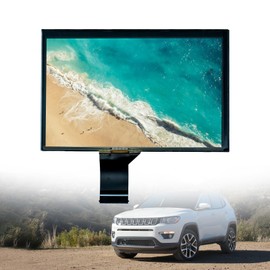 LOMEEN 7" Uconnect Touch Screen Digitizer LCD Monitor Display Radio Navigation Compatible with 2017-2020 Jeep Compass Replace # TDO-WXGA0700K00057-V1 TDO-WXGA0700K00033-V2