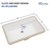 Sarlai Undermount Bathroom Sink - 21 x 13 inch Rectangular