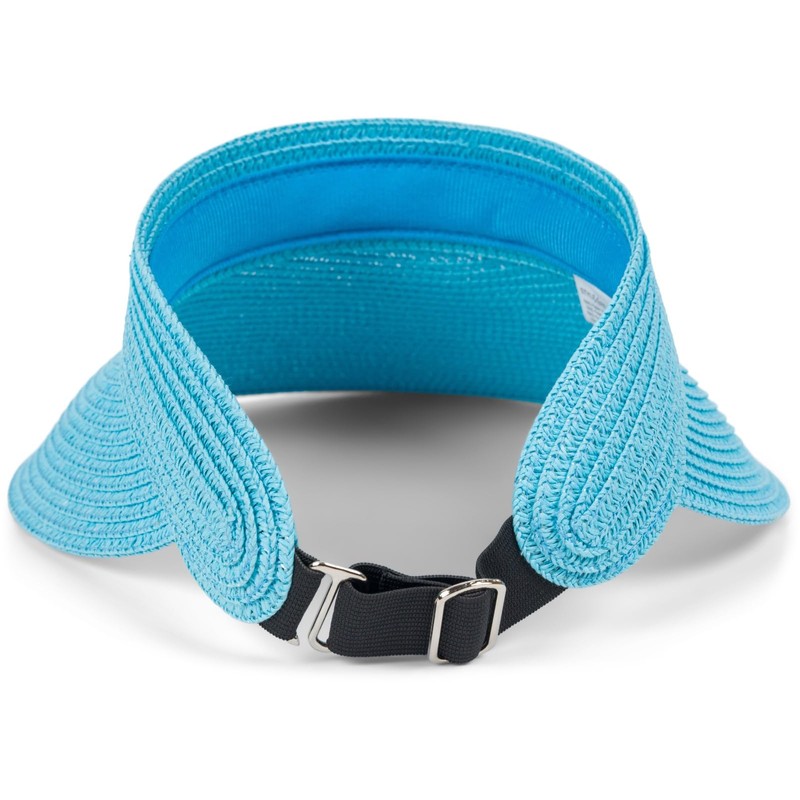 styleBREAKER 04023097 Women's Paper Straw Visor Cap Plain Adjustable Sun