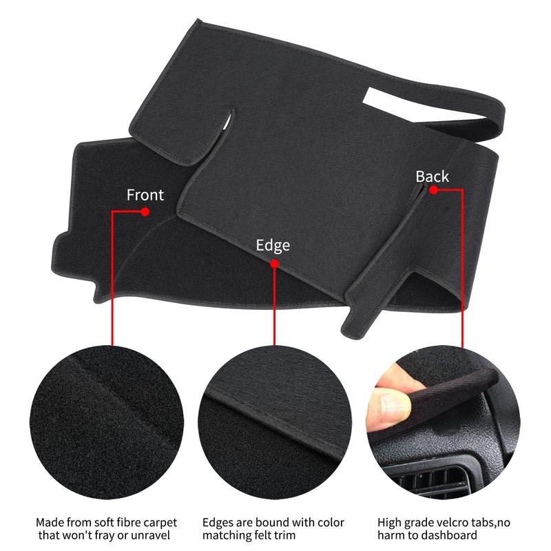 HanLanKa Dashboard Cover Dash Cover Mat Pad Custom Fit for