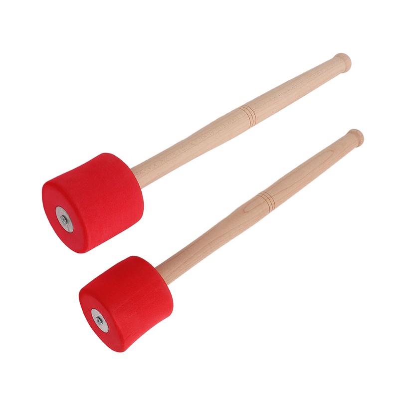 2PCS Bass Foam Drum Mallet Oak Handle EVA Foam Head