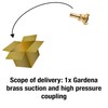 Gardena Brass Suction and High-Pressure Coupling for 19 mm (3/4