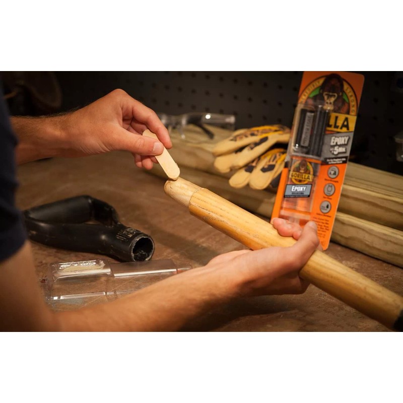 Gorilla Glue Clear Epoxy Syringe Bonds Steel, Aluminum, Wood, Ceramic,