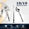 KINGSTONE Silverware Set, Luxury 60 Piece Flatware Set for 12,