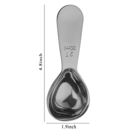 Coffee Scoop for Ground Coffee,Tablespoon Measuring Spoon,Stainless Steel Measuring Spoons 1 Tablespoon Scoop Coffee(Black)