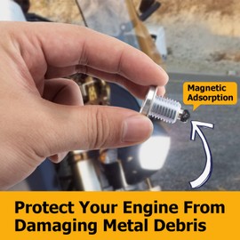 Mofun Low-Profile Magnetic Drain Bolt Compatible with Kawasaki KLR650 Adventure Traveler 1987-2024