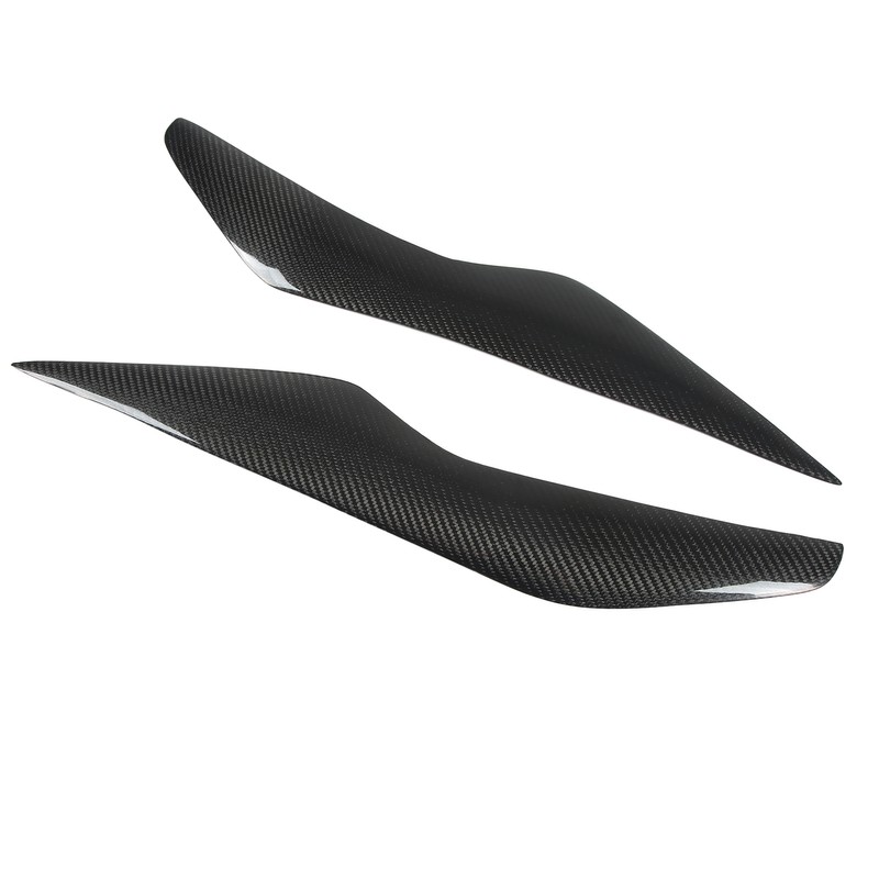 Front Headlight Eyelid Carbon Fiber Headlight Eyebrow Cover Replacement for