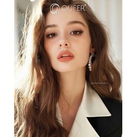 OUFER 16G Gold Helix Stud Threadless Stainless Steel 316L Tragus Jewellery Cartilage Earring Clear CZ Flat Back Earring for Women 8 mm