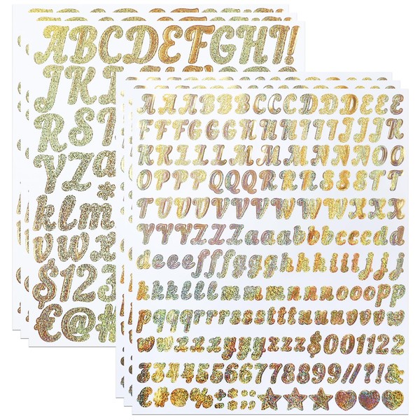 YIKTUNQ 864 Pieces Letter Stickers, 0.5 1 Inch Waterproof Letter
