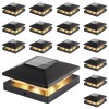 Jofios Solar Post Cap Lights Outdoor 16pack Black Waterproof Solar