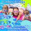Vvinca Kids Swim Goggles, 3 Pack Toddler Swimming Goggle with