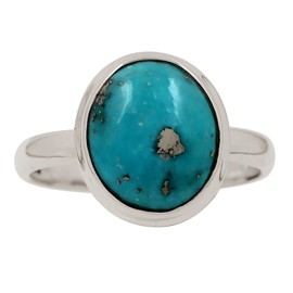 Xtremegems Natural Nishapur Persian Turquoise 925 Silver Ring Jewelry s.8.5 ALLR-29773