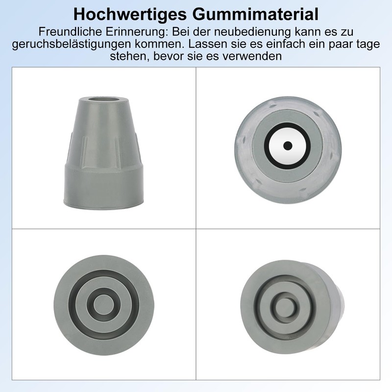supregear 6 Pack Rubber Crutch Tips, 22mm Crutch Tips, Heavy