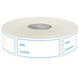 500 Removable Freezer Pantry Labels Set Water Oil Resistant with Perforation Line,1 x 3 Inch Food Storage Stickers, Refrigerator Freezer Paper Label Easy Clean Leaves No Residue