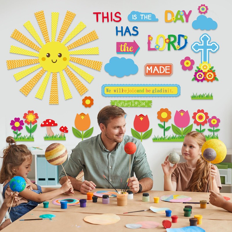Religious Classroom Bulletin Board Decorations Set Christian Bulletin Board Set