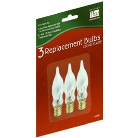 Holiday Wonderland 1078-88 Christmas Candle Replacement Bulb, C7, Clear Flame, 3-Pk. - Quantity 25