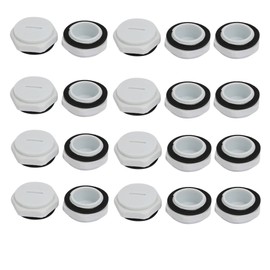 Sourcingmap M25 Nylon Male Threaded Cable Gland Screw End Cap Cover Gray 20pcs