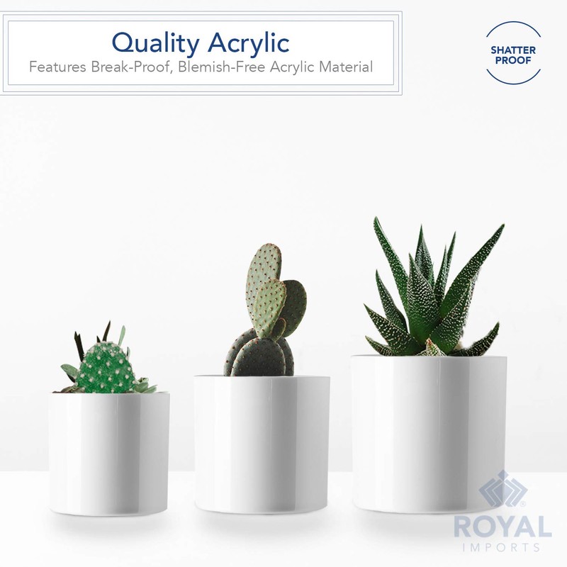 Royal Imports Flower Acrylic Vases Cylinders - Decorative Centerpiece Display