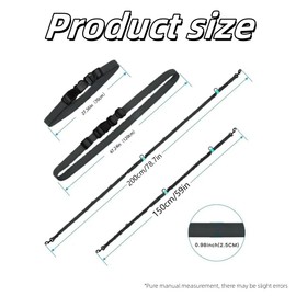 Hands Free Dog Leash, Retractable Dog Leash Running with Dual Bungees for Medium and Large Dogs, Adjustable Waist Belt Stitching Leash for Running Walking Hiking Jogging Biking (Black)