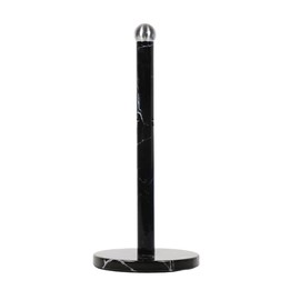New Black Marble Print Towel Pole Kitchen Roll Holder Stand -Modern Sleek And Stylish Paper Towel Stand Home/Kitchen Decor
