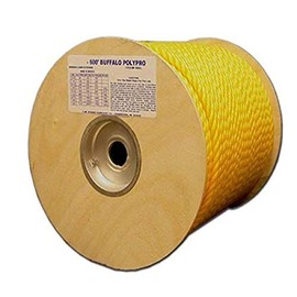 T.W Evans Cordage Co. 80-010 1/4-Inch by 600-Feet Buffalo Twisted Polypro Rope, Yellow