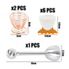 DHSBGWSX 6 Egg Cups, 2 Egg Trays, 1 Egg Opener,
