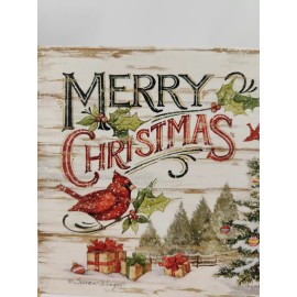 Lang 2 Lang 2020 Linen PINE FOREST Glitter Christmas Cards+Envelope