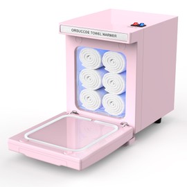 ORSUCCDE Hot Towel Warmer for Spa, 5L Small Towel Warmer for Esthetician, Mini Towel Warmer for Facial Salon Beauty, Professional Towel Heater Towel Warmer Cabinet(Pink)