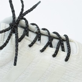 [Caterpy] MAGIC LACE Magic Lace Shoelaces, Bring Out The Power of Your Feet in 2 Sizes x 10 Colors (105, Reflective Jaguar Black), reflective jaguar black