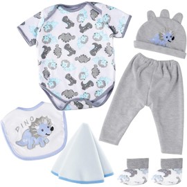 Reborn Baby Doll Clothes for 17-22 Inch Dinosaurs Baby Doll Clothes Outfits with Hat Headscarf Newborn Boy&Gir