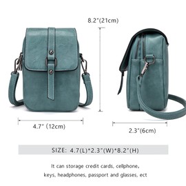 Bolso del teléfono de Crossbody del vintage de las mujeres, pequeño monedero de la cartera del bolso del efectivo del bolso del mensajero