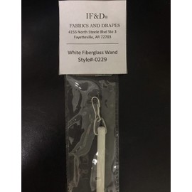 IF&D - Fabrics and Drapes - 36 inch (3 Foot) - 6 Pack - White Fiberglass Drapery Curtain Pull Wands - Style #0229