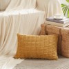 Fancy Homi Pack of 2 Mustard Yellow Lumbar Decorative Throw