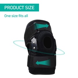 Jinlaili Knee Support with Side Stabilisers, Orthopaedic Knee Brace for Knee Pain, Meniscus Knee Support, Patella Knee Brace, for Knee Support, Arthritis