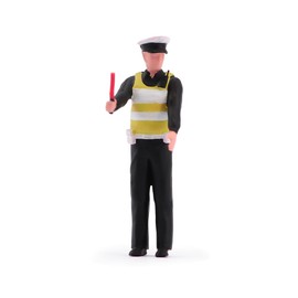 SOUFORCE 1/24 Scale Scene Props Figure Young Traffic Police Man Drunk Driving Test Miniature Action Figure Model