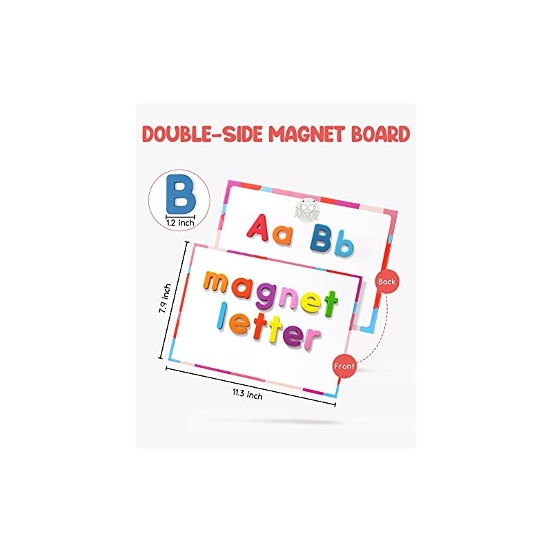 Gamenote - Juego de letras magnéticas del alfabeto, 238 piezas