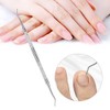 Herramienta de pedicura de terminación doble profesional, levanta uñas encarnadas,