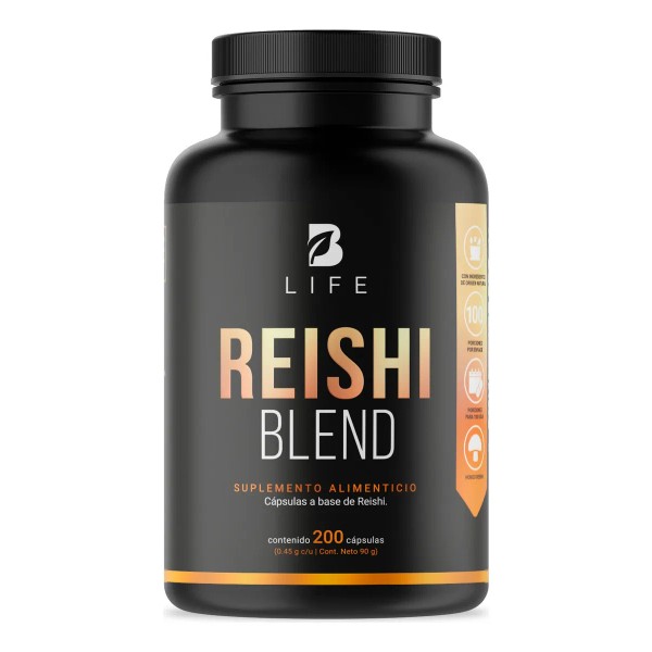 Hongo Reishi Vitaminas 200 Cáps Antioxidante Antiinflamatorio B Life