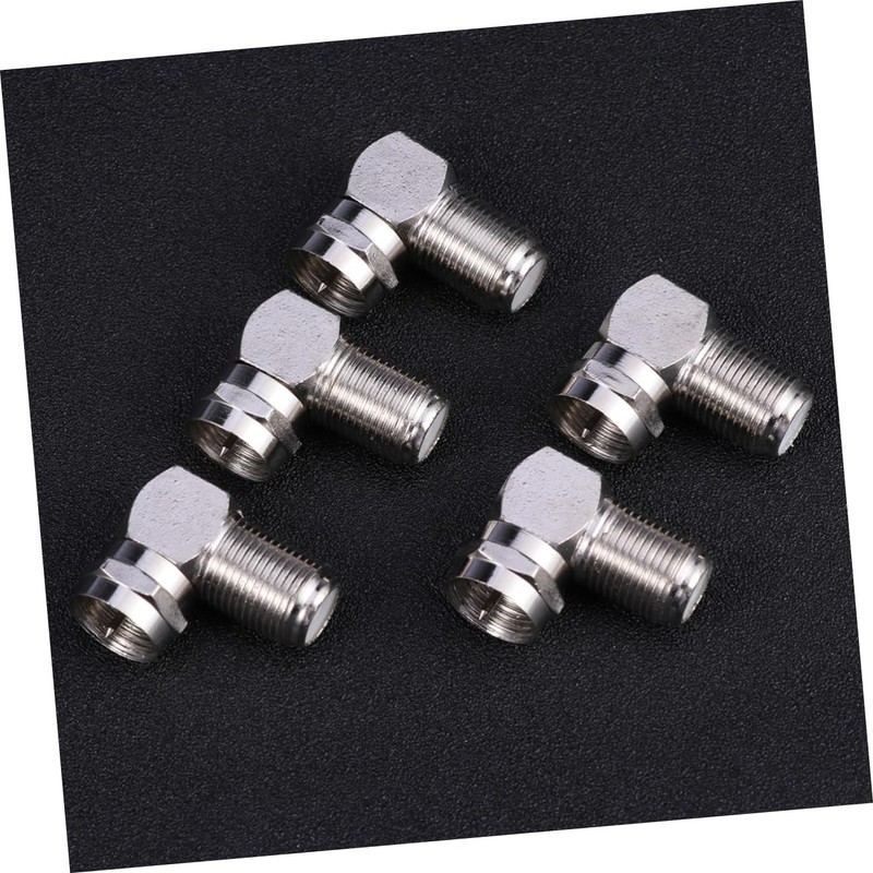 TEHAUX 5Pc Male to Female Right Angle Connector Adapter for