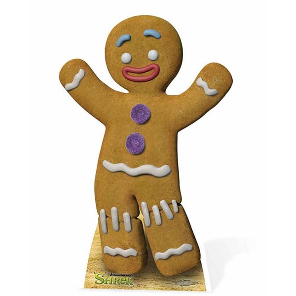 STAR CUTOUTS SC787 Gingy from Shrek Mini Cardboard Cutout for Fans, Parties and Collectors Height 75cm, Multicolour