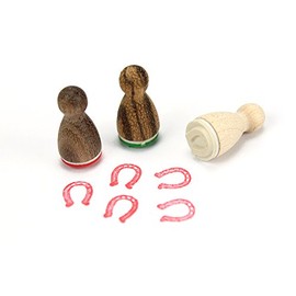 Stemplino® Mini Stamp – Horseshoe Design – 12 mm Diameter – Wooden Stamp Children's Stamp Bullet Journal Stamp Lucky Charm Lucky Charm
